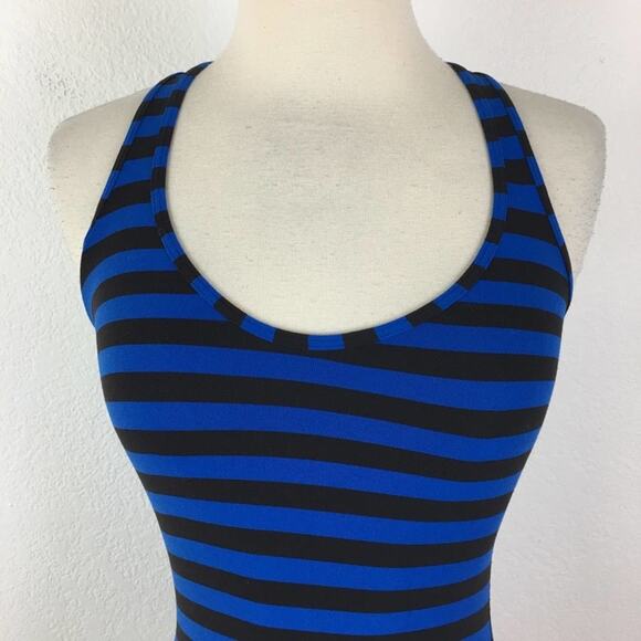Lululemon Blue Black Stripe Cool Racerback Tank *XXS/ XS - Picture 3 of 7